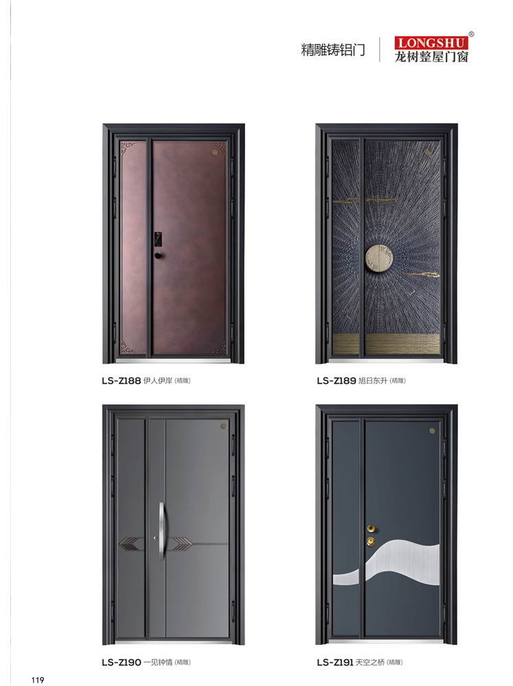 今年会精雕铸铝门，今年会整屋门窗，今年会入户门